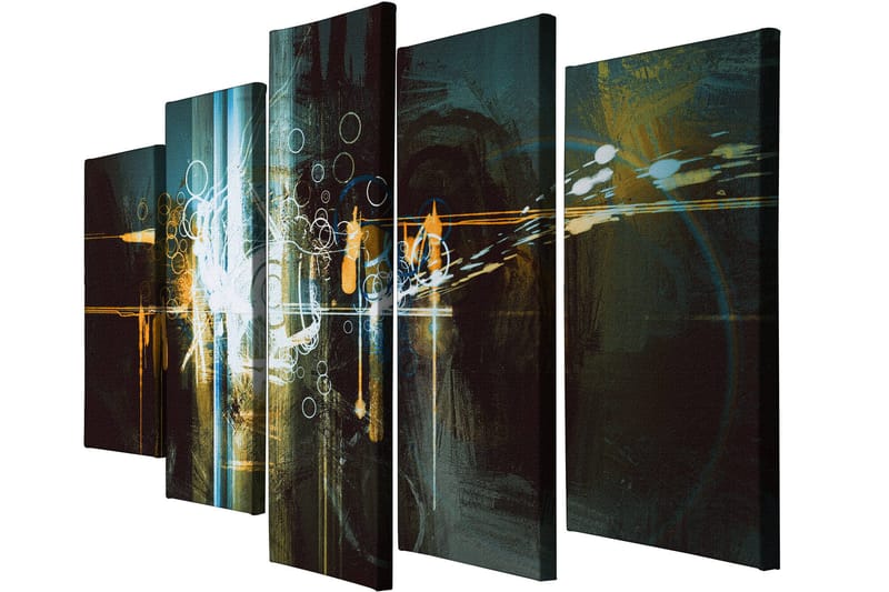 Koristeellinen Canvastaulu 5-os 70x20 cm - Monivärinen - Sisustustuotteet - Taulu & taide - Canvas-taulu