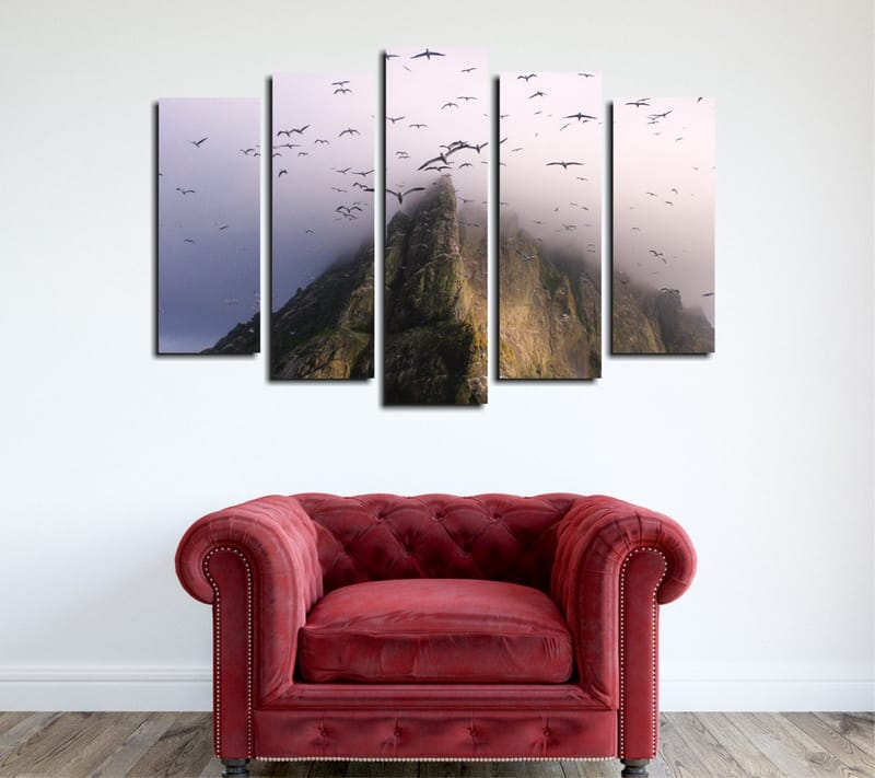 Koristeellinen Canvastaulu 5-os 70x20 cm, Monivärinen