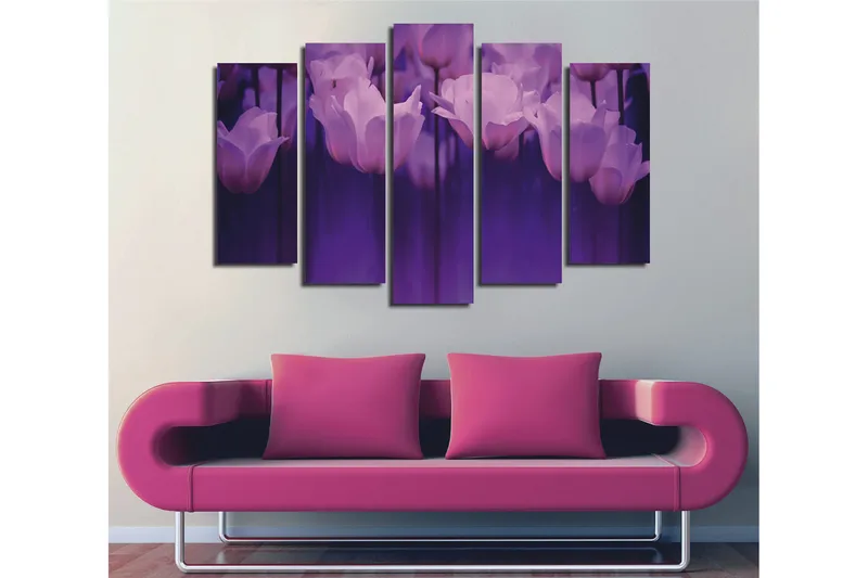 Koristeellinen Canvastaulu 5-os 70x20 cm, Monivärinen