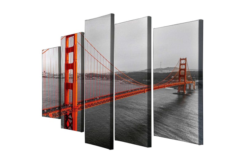 Koristeellinen Canvastaulu 5-os 70x20 cm, Monivärinen