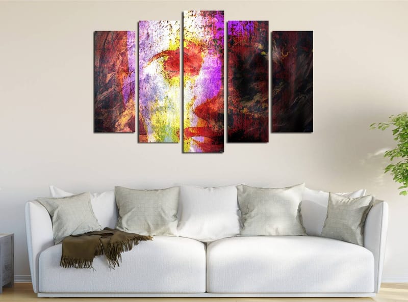 Koristeellinen Canvastaulu 5-os 70x20 cm, Monivärinen