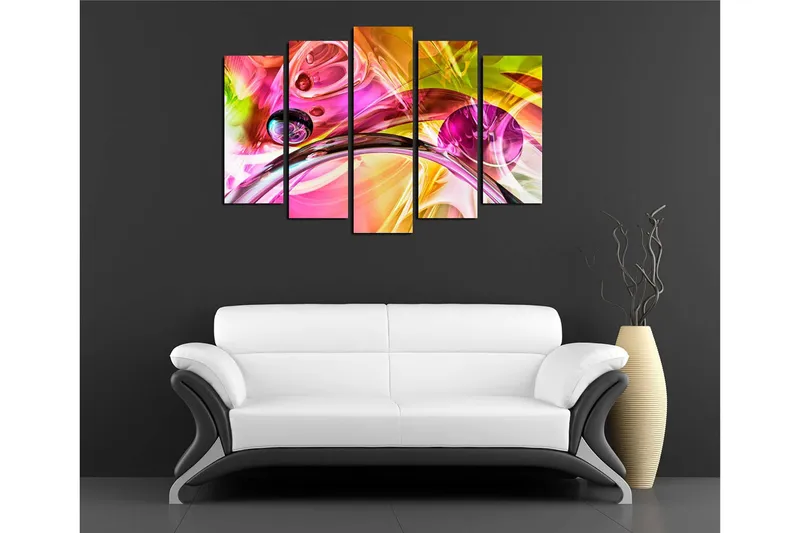 Koristeellinen Canvastaulu 5-os 70x20 cm - Monivärinen - Sisustustuotteet - Taulu & taide - Canvas-taulu