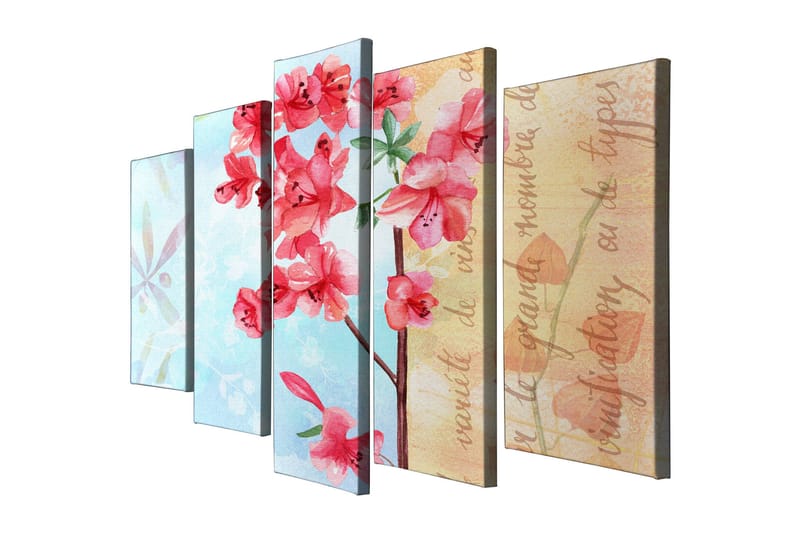 Koristeellinen Canvastaulu 5-os 70x20 cm - Monivärinen - Sisustustuotteet - Taulu & taide - Canvas-taulu