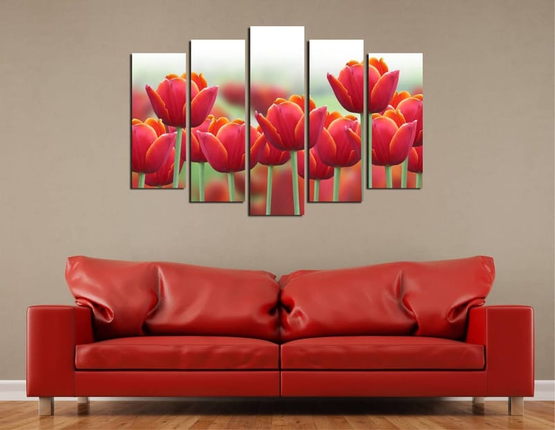 Koristeellinen Canvastaulu 5-os 70x20 cm, Monivärinen