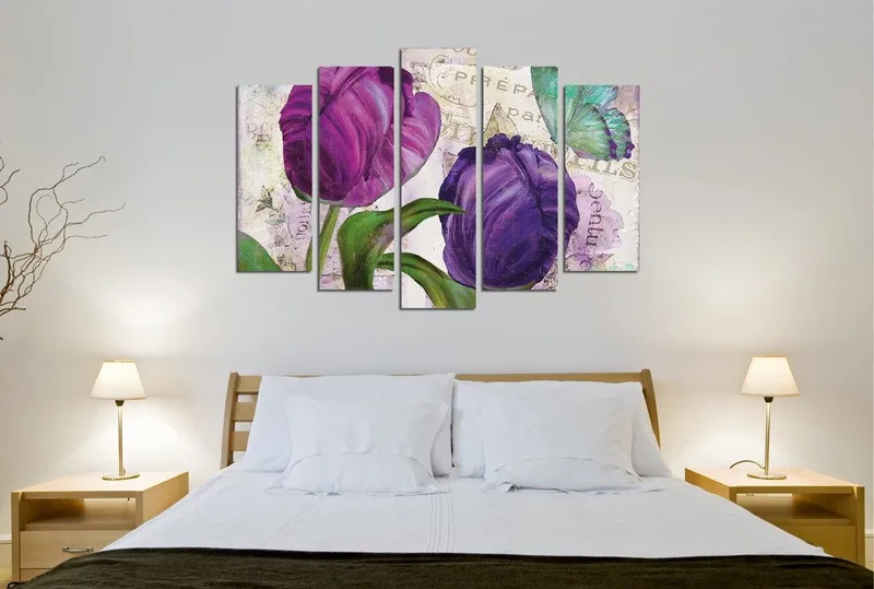 Koristeellinen Canvastaulu 5-os 70x20 cm, Monivärinen