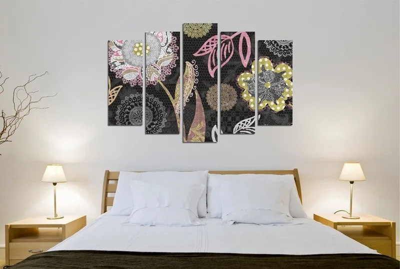 Koristeellinen Canvastaulu 5-os 70x20 cm, Monivärinen