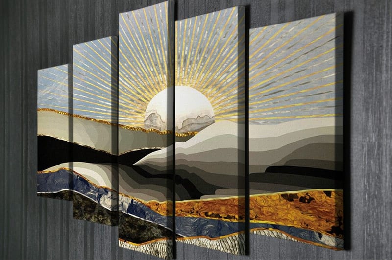 Koristeellinen Canvastaulu 5-os 70x20 cm - Monivärinen - Sisustustuotteet - Taulu & taide - Canvas-taulu