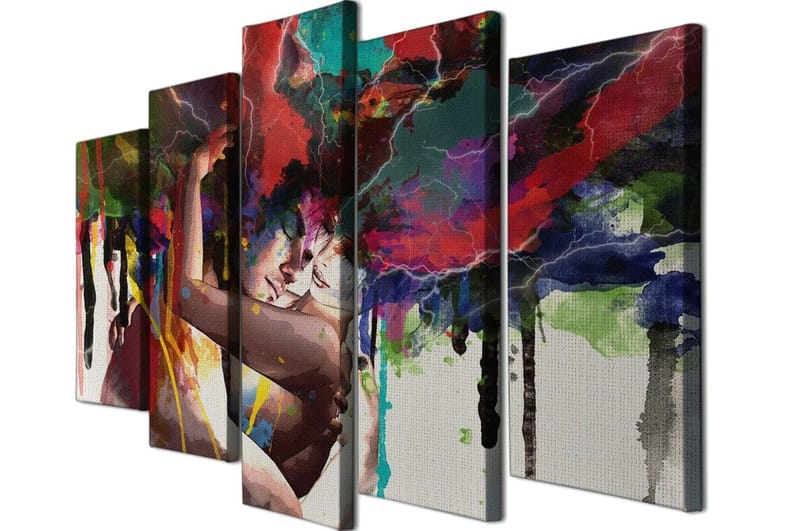 Koristeellinen Canvastaulu 5-os 70x20 cm - Monivärinen - Sisustustuotteet - Taulu & taide - Canvas-taulu