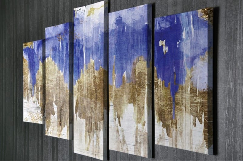 Koristeellinen Canvastaulu 5-os 70x20 cm - Monivärinen - Sisustustuotteet - Taulu & taide - Canvas-taulu