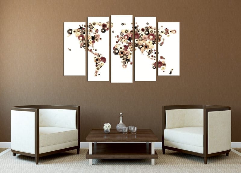 Koristeellinen Canvastaulu 5-os 70x20 cm, Monivärinen