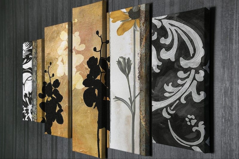 Koristeellinen Canvastaulu 5-os 70x20 cm - Monivärinen - Sisustustuotteet - Taulu & taide - Canvas-taulu