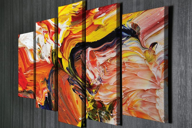 Koristeellinen Canvastaulu 5-os 70x20 cm - Monivärinen - Sisustustuotteet - Taulu & taide - Canvas-taulu