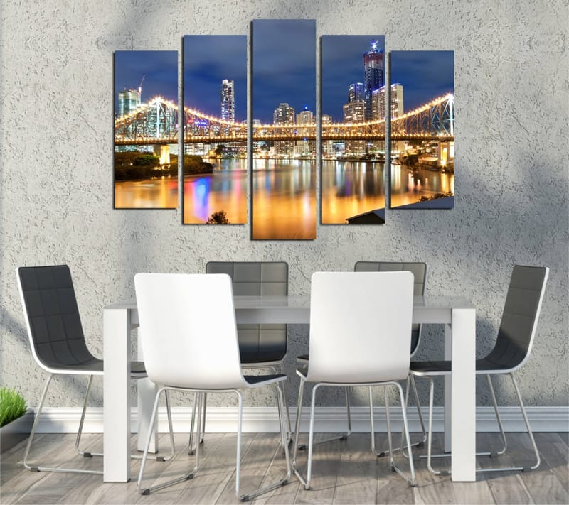 Koristeellinen Canvastaulu 5-os 70x20 cm, Monivärinen