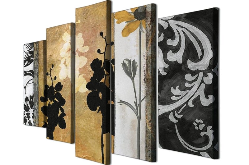 Koristeellinen Canvastaulu 5-os 70x20 cm - Monivärinen - Sisustustuotteet - Taulu & taide - Canvas-taulu