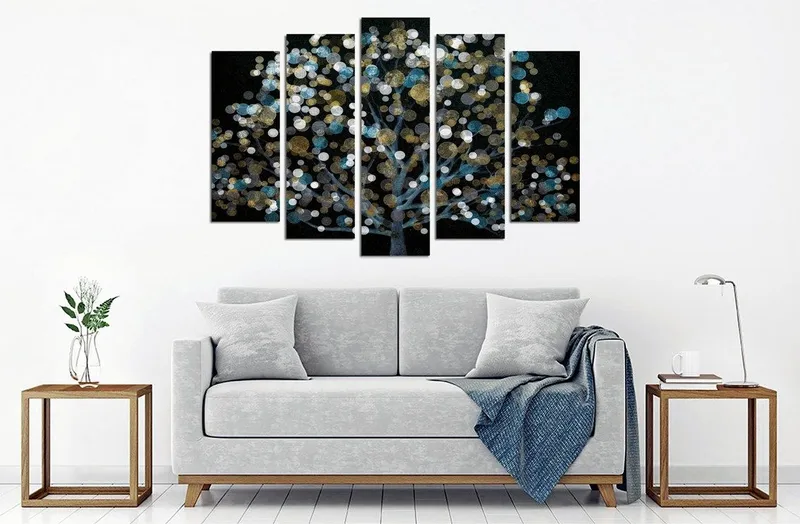 Koristeellinen Canvastaulu 5-os 70x20 cm, Monivärinen