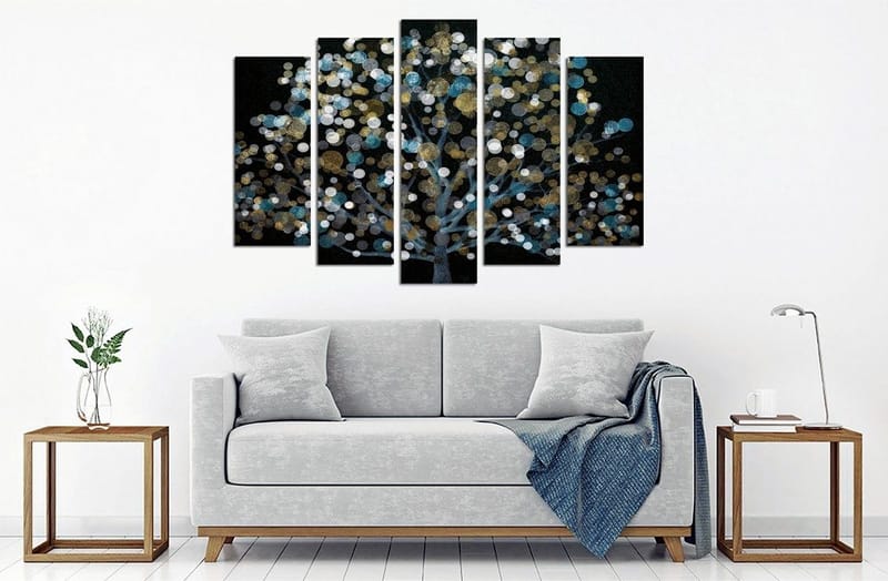 Koristeellinen Canvastaulu 5-os 70x20 cm, Monivärinen