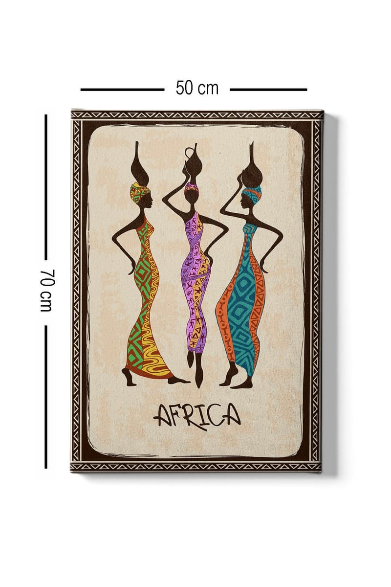 Koristeellinen Canvastaulu 50x70 cm - Monivärinen - Sisustustuotteet - Taulu & taide - Canvas-taulu