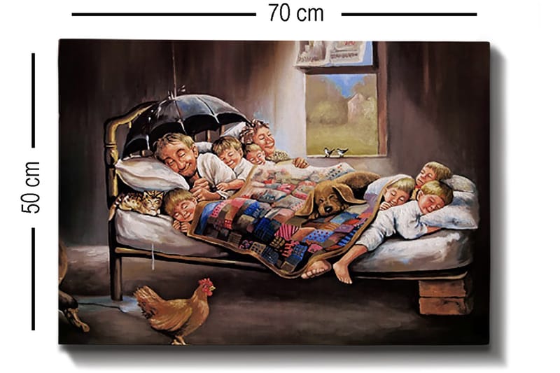 Koristeellinen Canvastaulu 50x70 cm - Monivärinen - Sisustustuotteet - Taulu & taide - Canvas-taulu