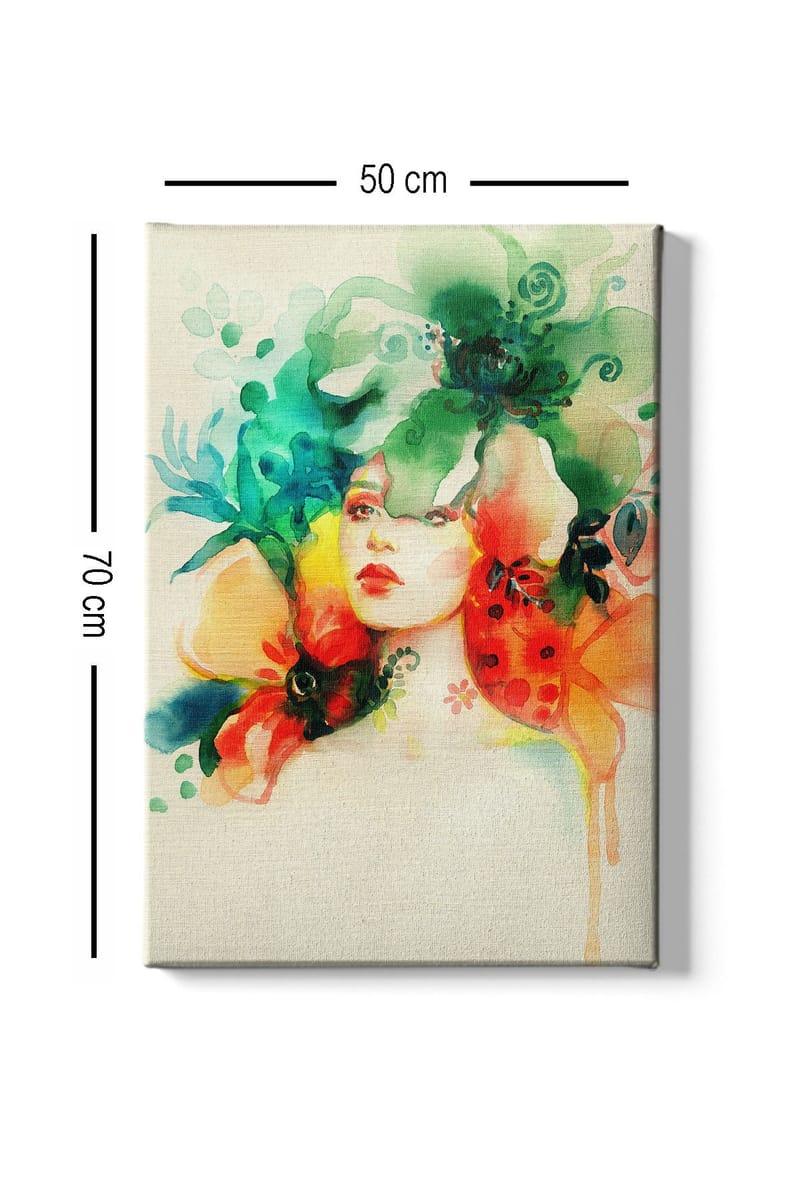 Koristeellinen Canvastaulu 50x70 cm - Monivärinen - Sisustustuotteet - Taulu & taide - Canvas-taulu