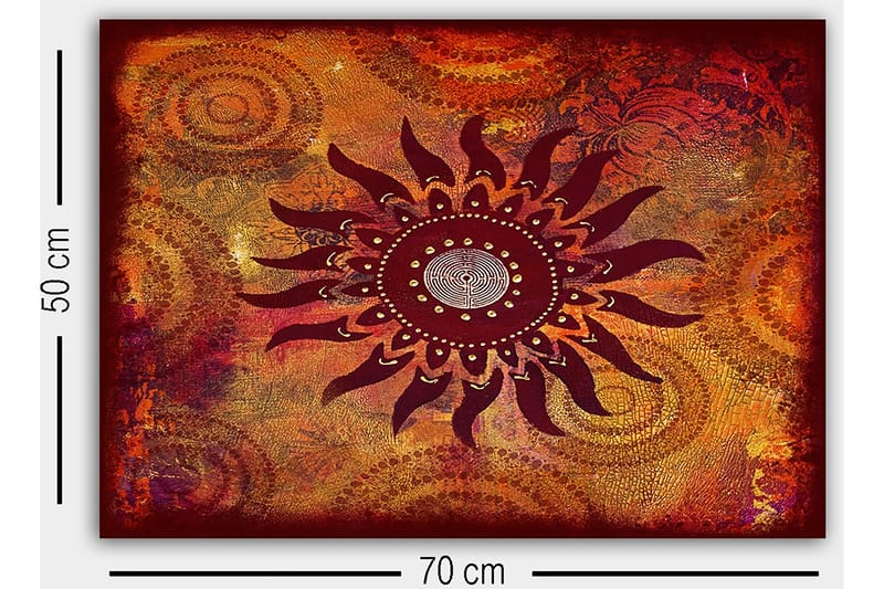 Koristeellinen Canvastaulu 50x70 cm - Monivärinen - Sisustustuotteet - Taulu & taide - Canvas-taulu