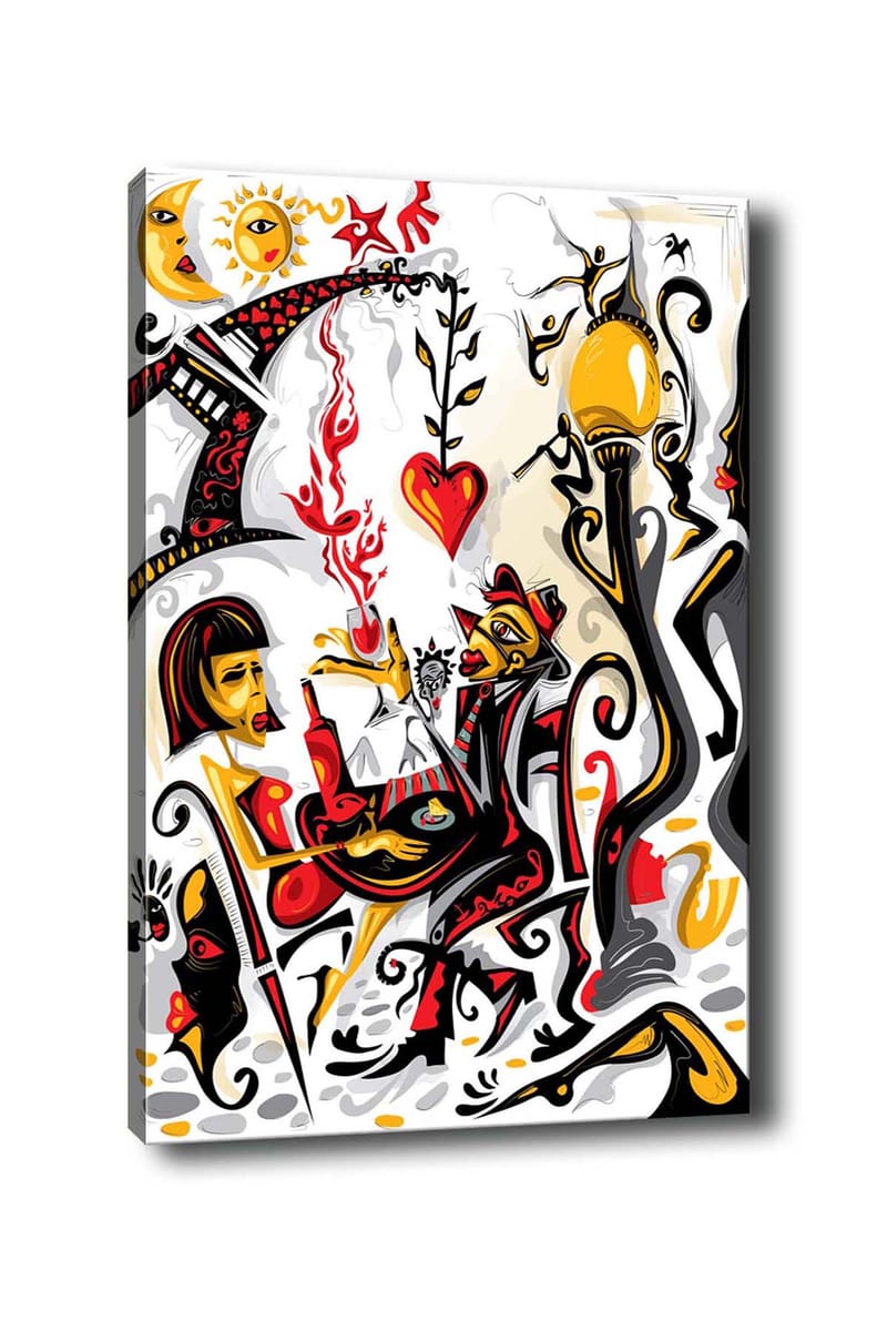 Koristeellinen Canvastaulu 50x70 cm - Monivärinen - Sisustustuotteet - Taulu & taide - Canvas-taulu