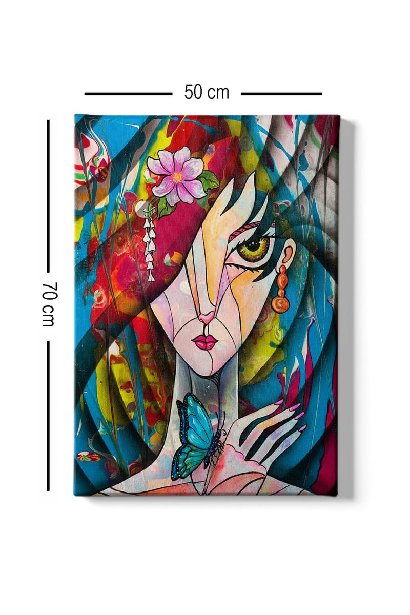 Koristeellinen Canvastaulu 50x70 cm - Monivärinen - Sisustustuotteet - Taulu & taide - Canvas-taulu