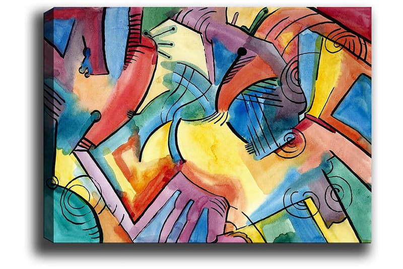 Koristeellinen Canvastaulu 50x70 cm - Monivärinen - Sisustustuotteet - Taulu & taide - Canvas-taulu