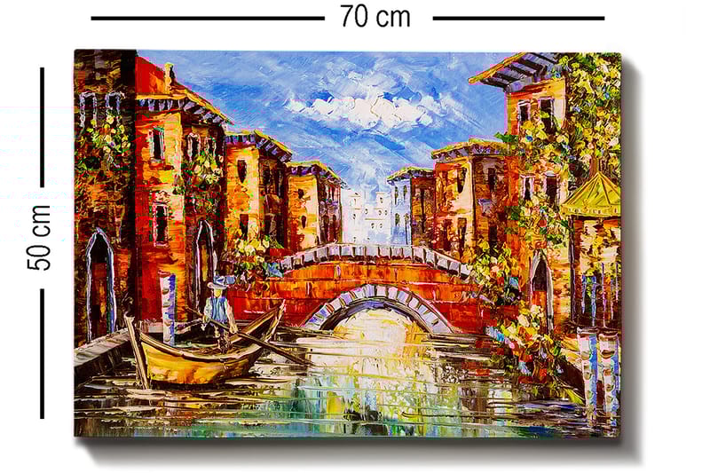 Koristeellinen Canvastaulu 50x70 cm - Monivärinen - Sisustustuotteet - Taulu & taide - Canvas-taulu
