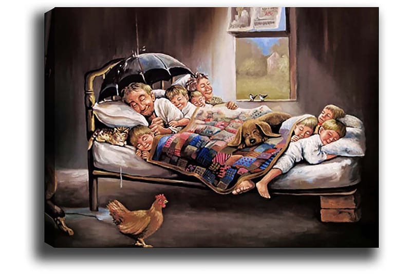 Koristeellinen Canvastaulu 50x70 cm - Monivärinen - Sisustustuotteet - Taulu & taide - Canvas-taulu