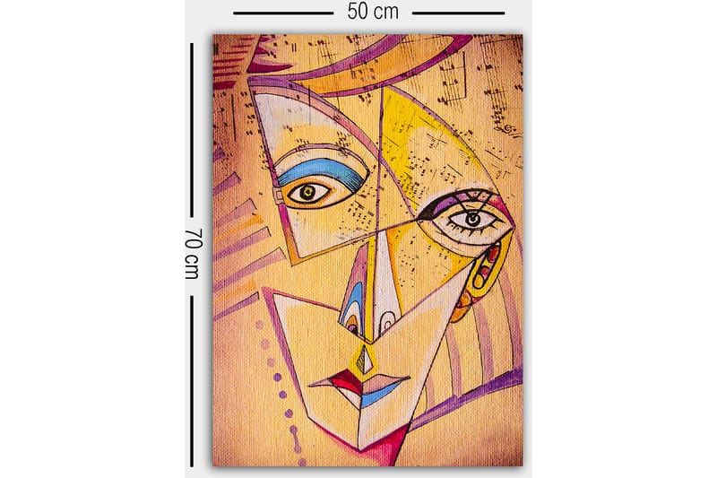 Koristeellinen Canvastaulu 50x70 cm - Monivärinen - Sisustustuotteet - Taulu & taide - Canvas-taulu