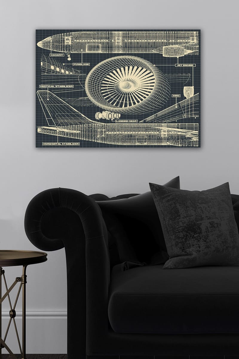 Koristeellinen Canvastaulu 50x70 cm - Monivärinen - Sisustustuotteet - Taulu & taide - Canvas-taulu
