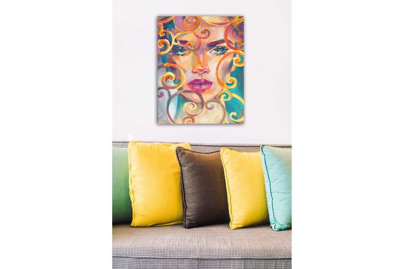 Koristeellinen Canvastaulu 50x70 cm - Monivärinen - Sisustustuotteet - Taulu & taide - Canvas-taulu