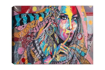 Koristeellinen Canvastaulu 50x70 cm - Monivärinen - Sisustustuotteet - Taulu & taide - Canvas-taulu