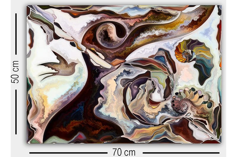 Koristeellinen Canvastaulu 50x70 cm - Monivärinen - Sisustustuotteet - Taulu & taide - Canvas-taulu