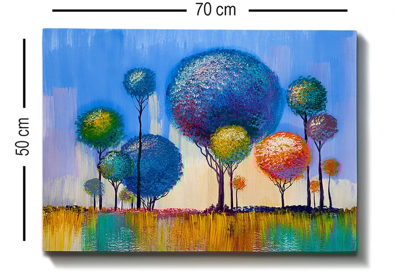 Koristeellinen Canvastaulu 50x70 cm - Monivärinen - Sisustustuotteet - Taulu & taide - Canvas-taulu