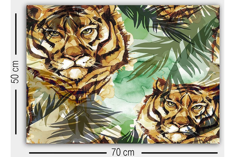 Koristeellinen Canvastaulu 50x70 cm - Monivärinen - Sisustustuotteet - Taulu & taide - Canvas-taulu