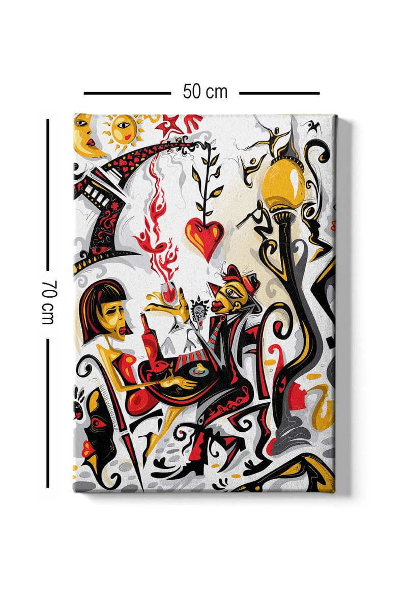 Koristeellinen Canvastaulu 50x70 cm - Monivärinen - Sisustustuotteet - Taulu & taide - Canvas-taulu