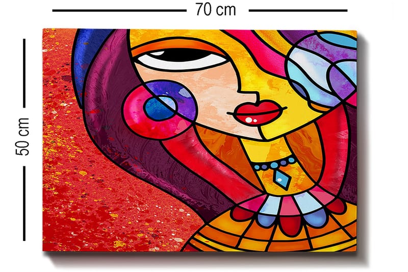 Koristeellinen Canvastaulu 50x70 cm - Monivärinen - Sisustustuotteet - Taulu & taide - Canvas-taulu