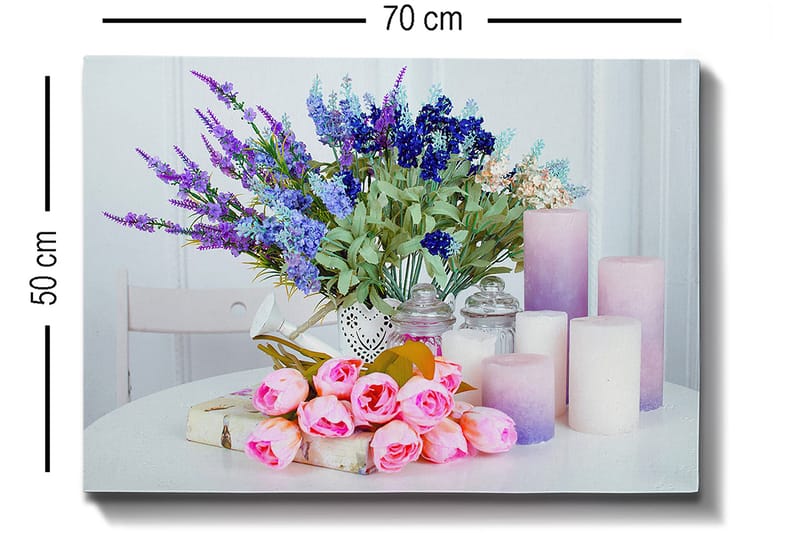 Koristeellinen Canvastaulu 50x70 cm - Monivärinen - Sisustustuotteet - Taulu & taide - Canvas-taulu