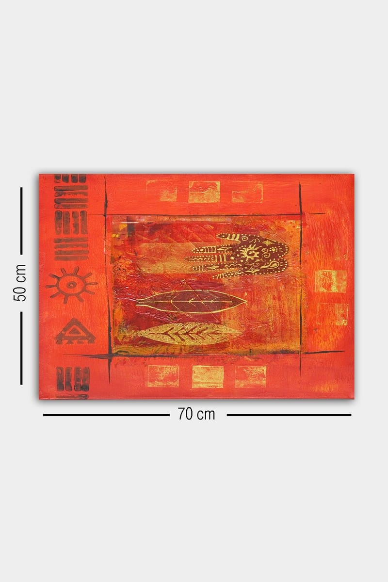 Koristeellinen Canvastaulu 50x70 cm - Monivärinen - Sisustustuotteet - Taulu & taide - Canvas-taulu