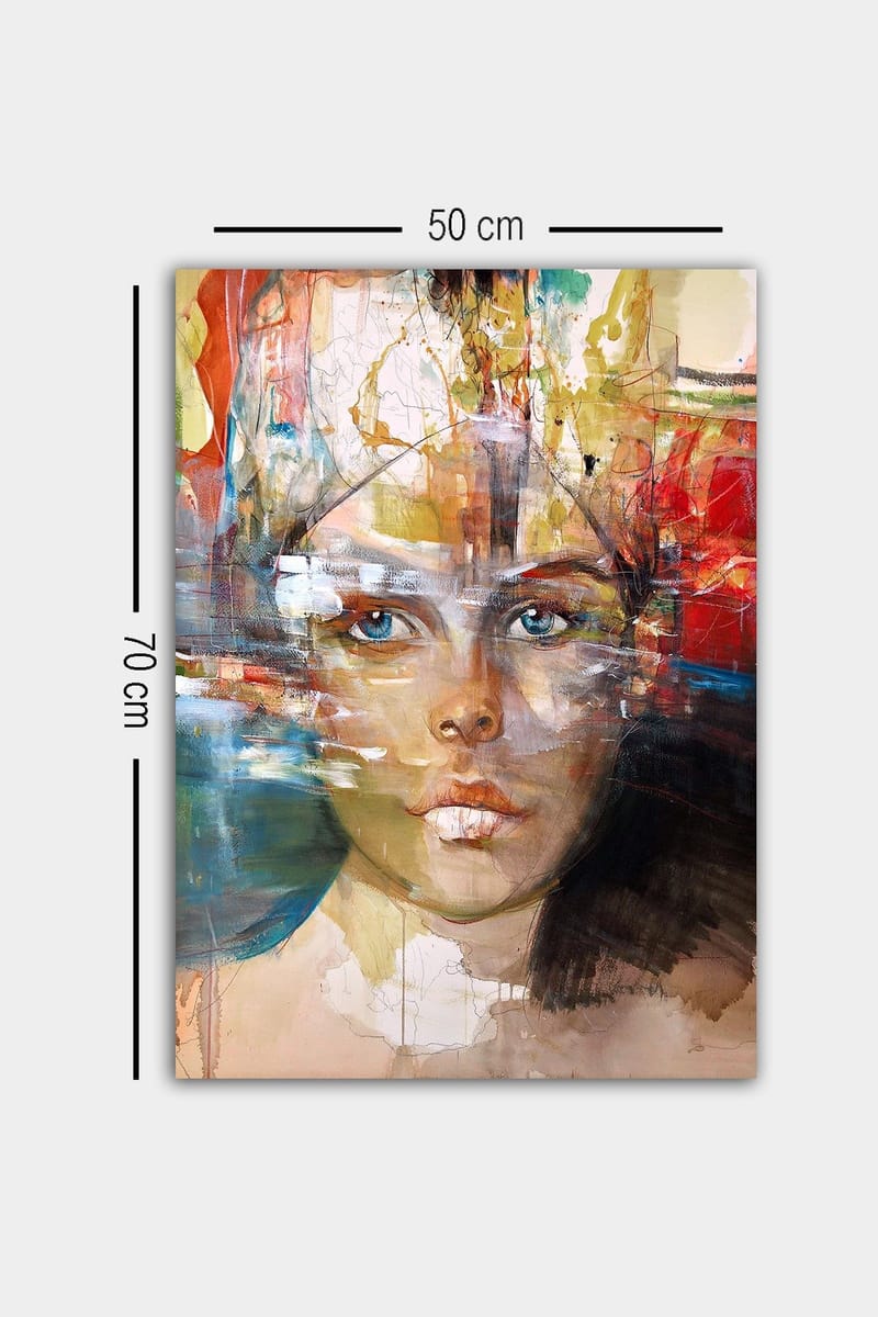 Koristeellinen Canvastaulu 50x70 cm - Monivärinen - Sisustustuotteet - Taulu & taide - Canvas-taulu