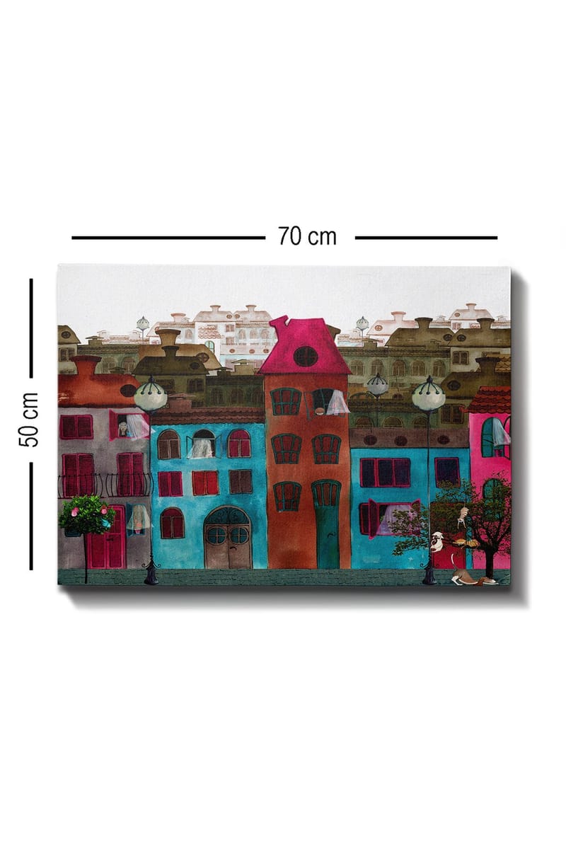 Koristeellinen Canvastaulu 50x70 cm - Monivärinen - Sisustustuotteet - Taulu & taide - Canvas-taulu