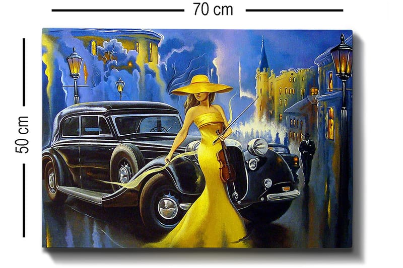 Koristeellinen Canvastaulu 50x70 cm - Monivärinen - Sisustustuotteet - Taulu & taide - Canvas-taulu