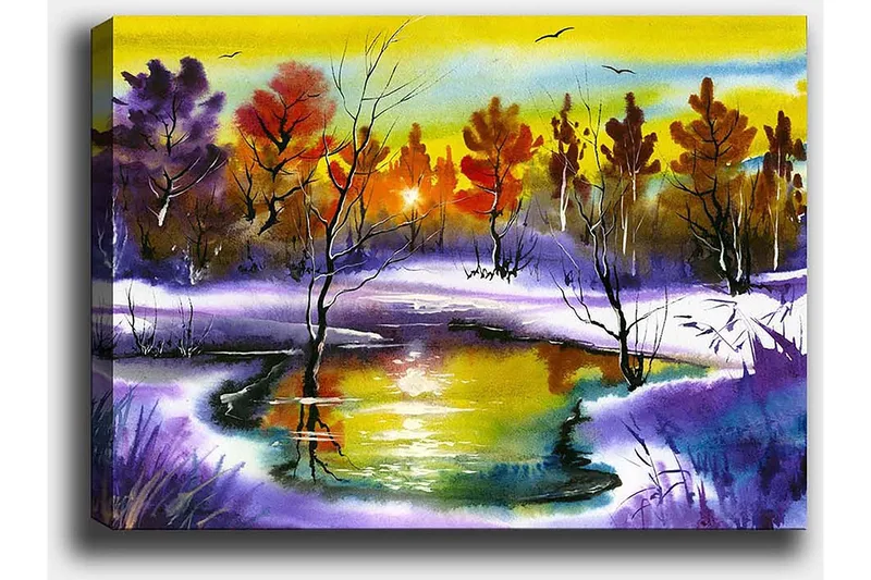 Koristeellinen Canvastaulu 50x70 cm - Monivärinen - Sisustustuotteet - Taulu & taide - Canvas-taulu