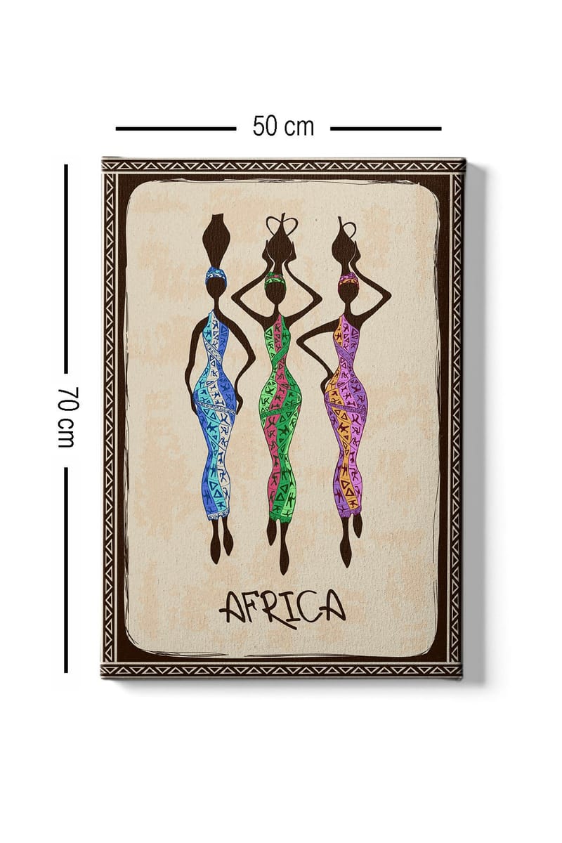 Koristeellinen Canvastaulu 50x70 cm - Monivärinen - Sisustustuotteet - Taulu & taide - Canvas-taulu