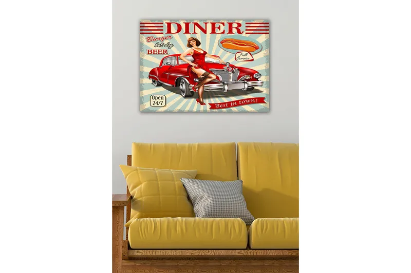 Koristeellinen Canvastaulu 50x70 cm - Monivärinen - Sisustustuotteet - Taulu & taide - Canvas-taulu