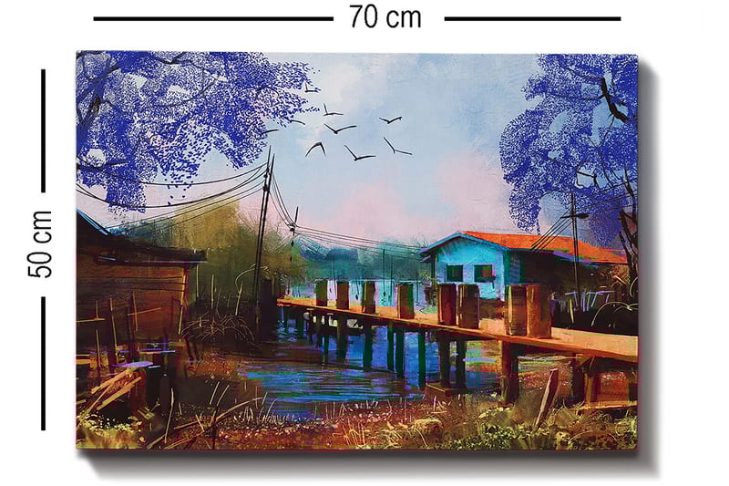 Koristeellinen Canvastaulu 50x70 cm - Monivärinen - Sisustustuotteet - Taulu & taide - Canvas-taulu