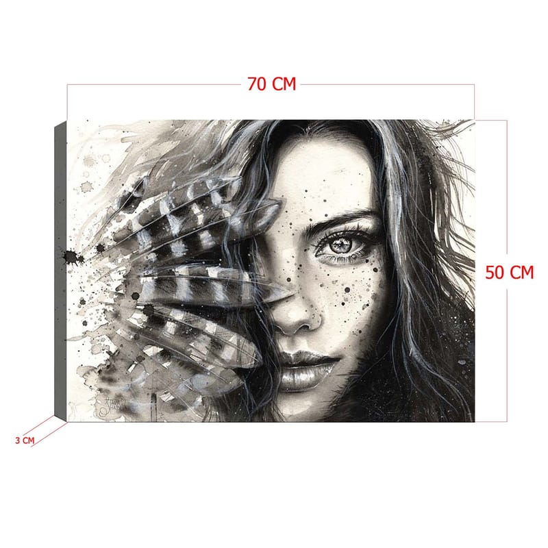 Koristeellinen Canvastaulu 50x70 cm - Monivärinen - Sisustustuotteet - Taulu & taide - Canvas-taulu