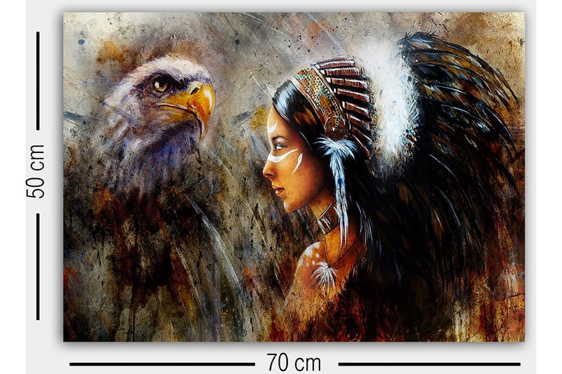 Koristeellinen Canvastaulu 50x70 cm - Monivärinen - Sisustustuotteet - Taulu & taide - Canvas-taulu