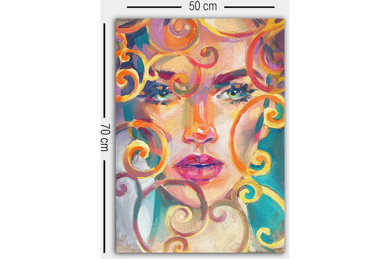 Koristeellinen Canvastaulu 50x70 cm - Monivärinen - Sisustustuotteet - Taulu & taide - Canvas-taulu